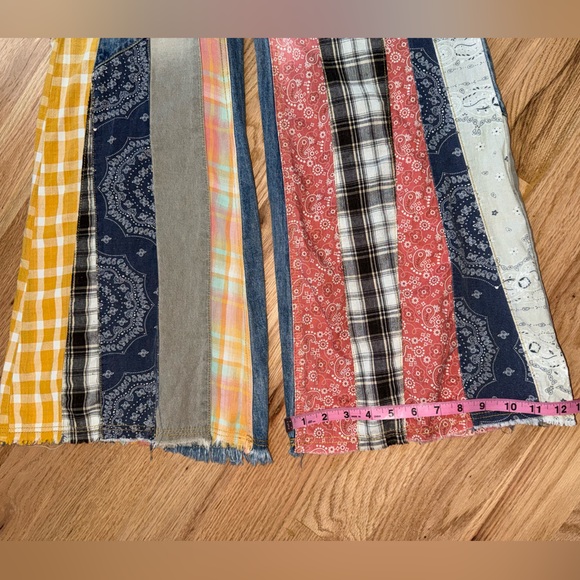 Easel Boho Patchwork Flare Jeans Festival Hippie Size Small - Picture 8 of 11